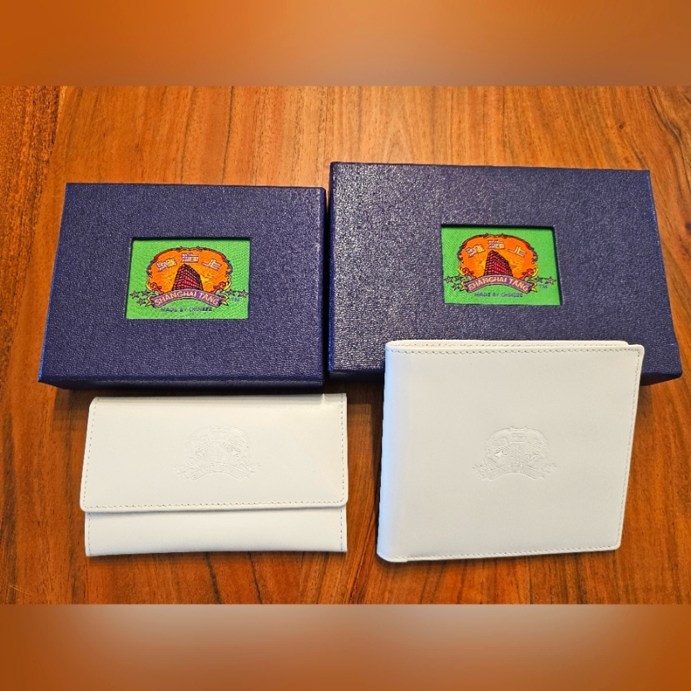 Brand new in box Shanghai Tang compact wallet and card holder set